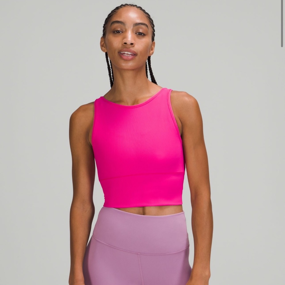 Lululemon power pivot tank size 2 sonic pink
